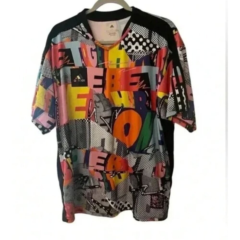 Adidas Multicolor Graphic Print Short-Sleeve jersey L